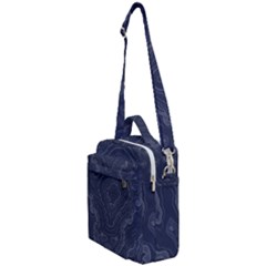 Blue Topography Crossbody Day Bag by goljakoff