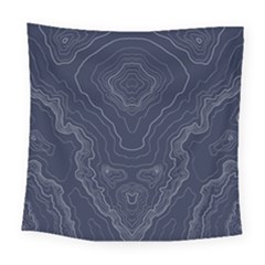 Blue Topography Square Tapestry (large) by goljakoff