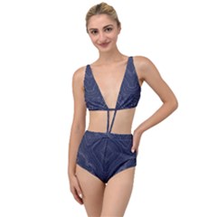 Blue Topography Tied Up Two Piece Swimsuit by goljakoff