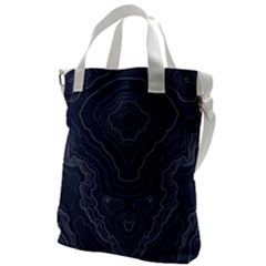 Blue Topography Canvas Messenger Bag by goljakoff