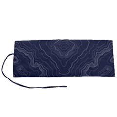 Blue Topography Roll Up Canvas Pencil Holder (s) by goljakoff