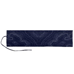 Blue Topography Roll Up Canvas Pencil Holder (l) by goljakoff