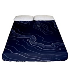 Topography Map Fitted Sheet (king Size) by goljakoff