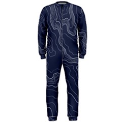 Topography Map Onepiece Jumpsuit (men)  by goljakoff