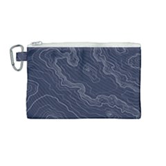 Topography Map Canvas Cosmetic Bag (medium) by goljakoff