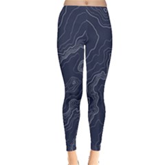 Topography Map Leggings  by goljakoff