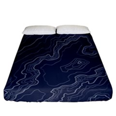 Topography Map Fitted Sheet (california King Size) by goljakoff