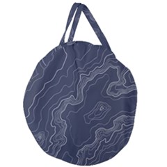 Topography Map Giant Round Zipper Tote by goljakoff