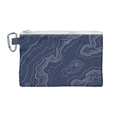 Topography Map Canvas Cosmetic Bag (medium) by goljakoff
