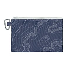 Topography Map Canvas Cosmetic Bag (large) by goljakoff