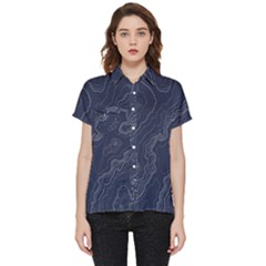 Topography Map Short Sleeve Pocket Shirt by goljakoff