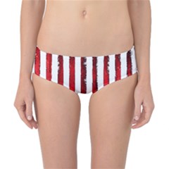 Red Stripes Classic Bikini Bottoms