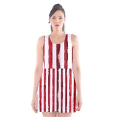 Red Stripes Scoop Neck Skater Dress by goljakoff
