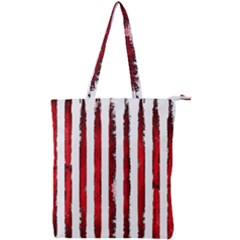 Red Stripes Double Zip Up Tote Bag by goljakoff