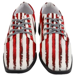 Red Stripes Women Heeled Oxford Shoes by goljakoff