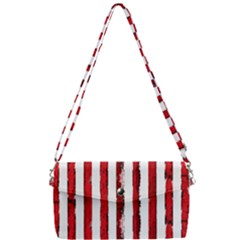 Red Stripes Removable Strap Clutch Bag by goljakoff