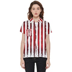 Red Stripes Short Sleeve Pocket Shirt by goljakoff