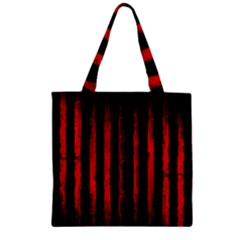 Red Lines Zipper Grocery Tote Bag by goljakoff