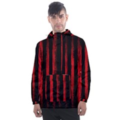 Red Lines Men s Front Pocket Pullover Windbreaker by goljakoff