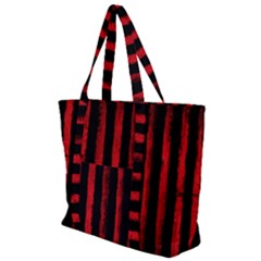 Red Lines Zip Up Canvas Bag by goljakoff