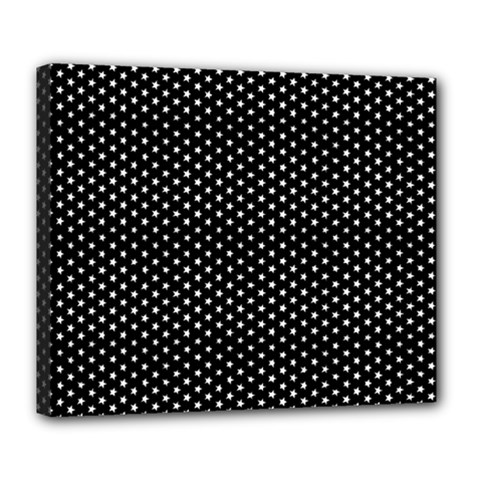 Stars On Black Ink Deluxe Canvas 24  X 20  (stretched) by goljakoff