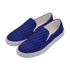 Stars Blue Ink Women s Canvas Slip Ons by goljakoff