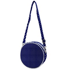 Stars Blue Ink Crossbody Circle Bag by goljakoff