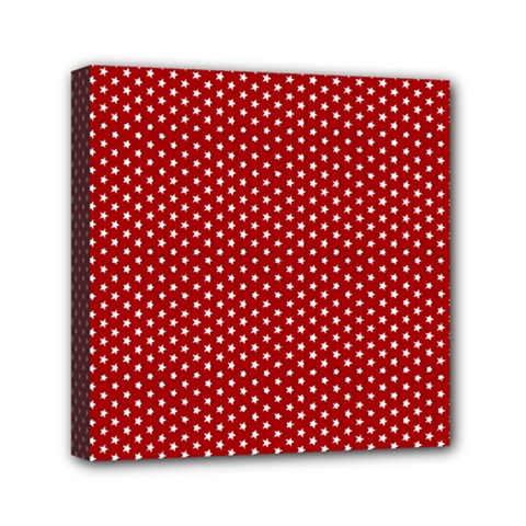 Stars Red Ink Mini Canvas 6  X 6  (stretched) by goljakoff