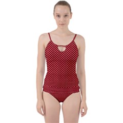 Stars Red Ink Cut Out Top Tankini Set by goljakoff