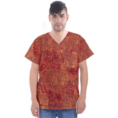 Animalprintfnl1 Men s V-Neck Scrub Top