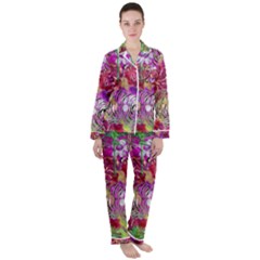 Jungle Love Satin Long Sleeve Pajamas Set by PollyParadise