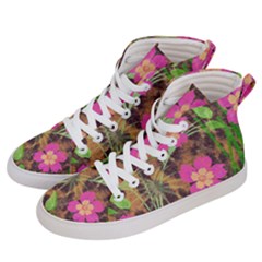 Jungle Floral Men s Hi-top Skate Sneakers by PollyParadise