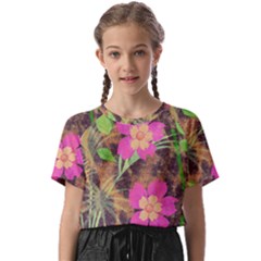 Jungle Floral Kids  Basic Tee by PollyParadise