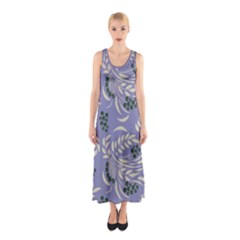 Folk floral pattern. Abstract flowers surface design. Seamless pattern Sleeveless Maxi Dress