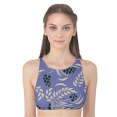 Folk floral pattern. Abstract flowers surface design. Seamless pattern Tank Bikini Top