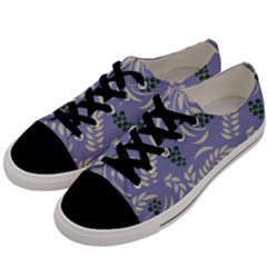 Folk Floral Pattern  Abstract Flowers Surface Design  Seamless Pattern Men s Low Top Canvas Sneakers by Eskimos