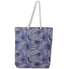 Folk floral pattern. Abstract flowers surface design. Seamless pattern Full Print Rope Handle Tote (Large)