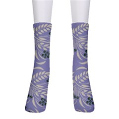 Folk floral pattern. Abstract flowers surface design. Seamless pattern Men s Crew Socks