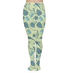 Folk Floral Pattern  Abstract Flowers Surface Design  Seamless Pattern Tights