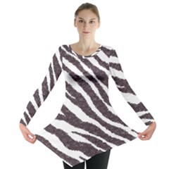 Zebra Long Sleeve Tunic  by PollyParadise