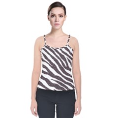 Zebra Velvet Spaghetti Strap Top