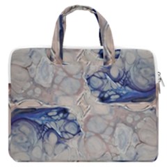 Moon Stone Patterns Macbook Pro Double Pocket Laptop Bag (large) by kaleidomarblingart