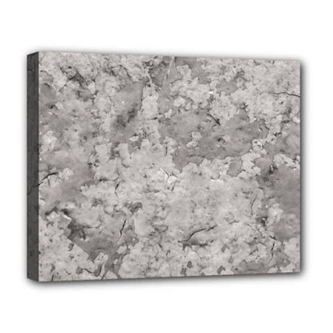 Silver Abstract Grunge Texture Print Deluxe Canvas 20  X 16  (stretched) by dflcprintsclothing