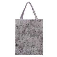 Silver Abstract Grunge Texture Print Classic Tote Bag