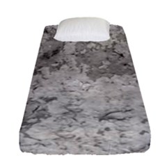 Silver Abstract Grunge Texture Print Fitted Sheet (Single Size)