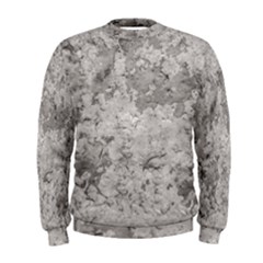 Silver Abstract Grunge Texture Print Men s Sweatshirt