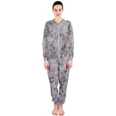 Silver Abstract Grunge Texture Print OnePiece Jumpsuit (Ladies) 