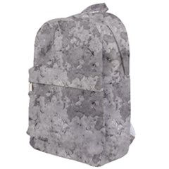 Silver Abstract Grunge Texture Print Classic Backpack