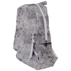 Silver Abstract Grunge Texture Print Travelers  Backpack