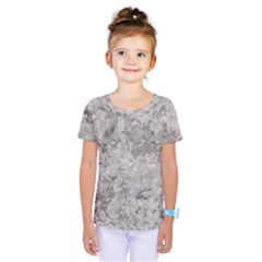Silver Abstract Grunge Texture Print Kids  One Piece Tee